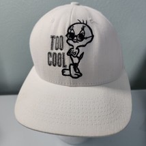 Vintage 1996 Looney Tunes Tweety Bird Y2K White Snapback Hat Cap  “Too Cool&quot; - £19.01 GBP
