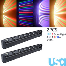 2pcs Stage Lighting Led 8 Scan Light Head Moving Beam Bar 4 in 1 DMX RGB... - £437.12 GBP