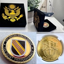 U S Army 5th Special Forces Group (Airborne) Challenge Coin With Velvet Case - £15.49 GBP