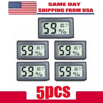 5 Pcs Digital Lcd Indoor Temperature Humidity Meter Thermometer Hygromet... - $24.69