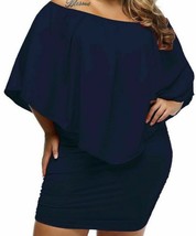 Plus Size Blue Sexy Cocktail Dress Multi style 3 in 1 Size:(US 18-20) XXL - £29.18 GBP