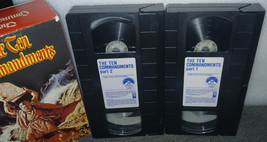 The Ten Commandments  VHS Double Tape Set  Paramount Smoke Free  Charlto... - $8.14