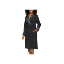 Kirkland Signature Womens Fleece Lined Patch Pockets Robe Gray Size X-Small - $85.00