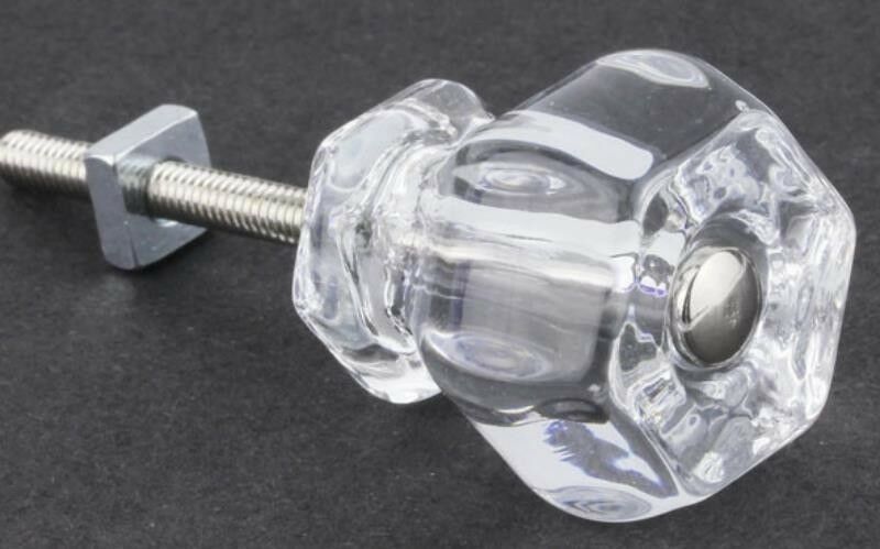 CLEAR Depression Glass Cabinet Knobs Antique Style Vintage Restoration - $6.48