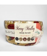Moda MERRY MEDLEY Sandy Gervais JELLY ROLL 40 strips Quilt Fabric Cotton - £50.61 GBP
