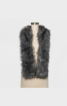 Women&#39;s Faux Fur Stole - A New Day Elegant Gray Winter Fall Scarf Wrap - £6.51 GBP