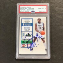 2010-11 Playoff Contenders Patches #32 Anthony Tolliver Signed Card AUTO 10 PSA  - £39.19 GBP