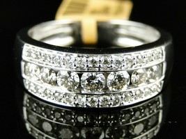 14K White Gold Finish 1.80Ct Round Cut Diamond Men&#39;s Vintage Ring Wedding Band - £109.05 GBP