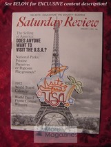 Saturday Review January 1 1972 World Travel Jack Williamson - £6.94 GBP