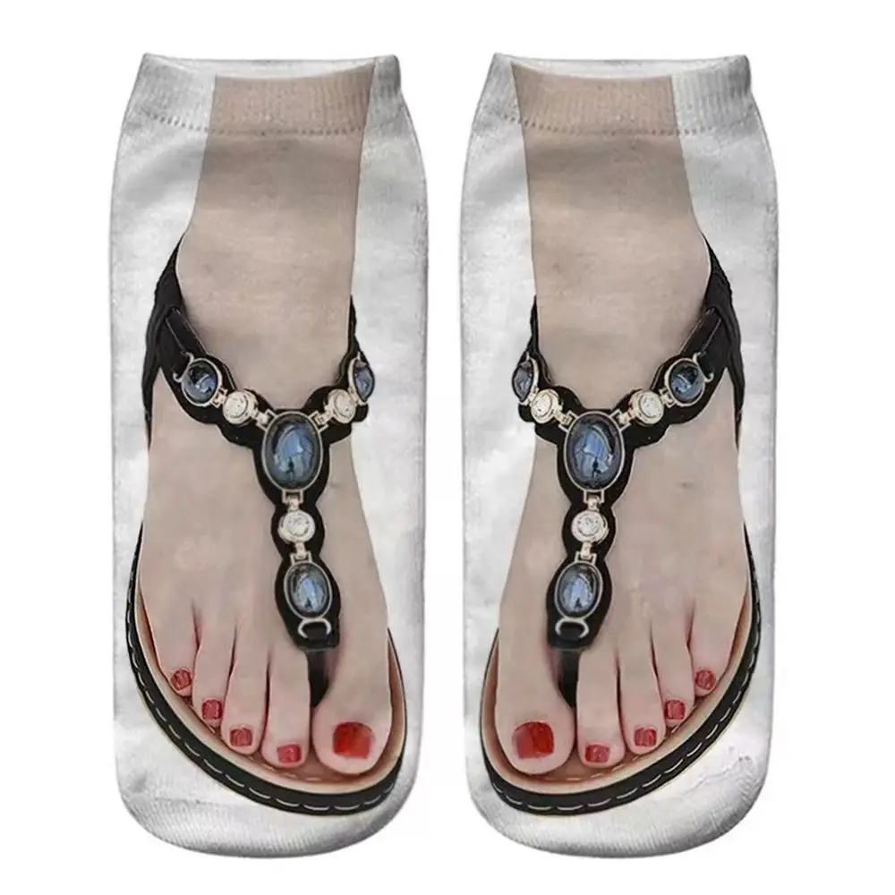 Hosiery Ballet Pattern So Unisex Flip Flops Design So Low Cut Ankle Sock Novelty - £30.70 GBP