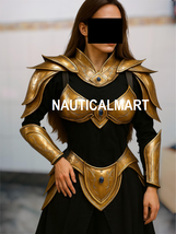 Elven Queen Brass Armor Suit: Medieval Lady Cosplay Costume For Roleplay... - $459.00