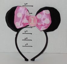 Disney Minnie Mouse Ears Head band black Pink bow - $14.80