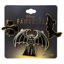 Walt Disney&#39;s Fantasia Movie Silhouette Figures Metal Enamel Pin Set of ... - $17.34