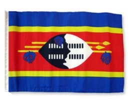 Swaziland 12&quot;x18&quot; Sleeved Polyester Garden Flags - £3.10 GBP