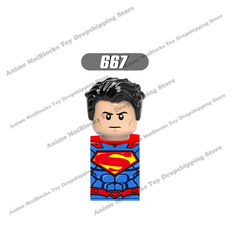 Play XH0167 plastic Batman Superman Cyborg The Flash mini action toy figures bui - £23.37 GBP