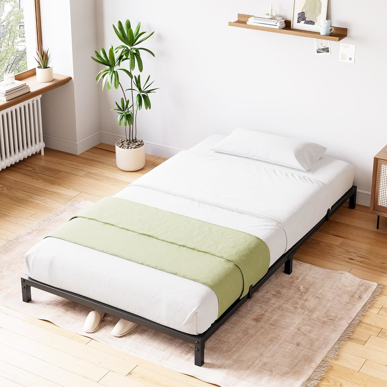 Idealhouse 8 Inch Twin Bed Frame No Box Spring Needed, Heavy Duty Metal,... - $85.97