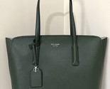 NWB Kate Spade Margaux Dark Green Medium Leather Tote PXRUA229 $278 Gift... - £121.48 GBP