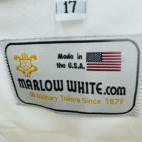 NEW Marlow White Shirt MEN'S TAPERED BODY SHORT SLEEVE, TYPE 1 RN#62573 Size 17 Item image 10