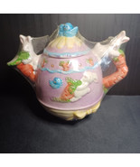 Easter Egg Bunny Rabbit Blue Bird Novelty Teapot - $169.64 MXN