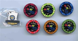 6 eBay Live Poker Chip Pins &amp; Blackjack Pin Las Vegas Nevada 2006  - £22.07 GBP