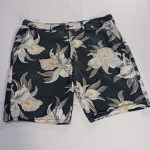 Levis Strauss Two Horse Brand Men&#39;s Black &amp; White Cotton Floral Shorts S... - $19.79