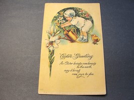 Easter Greeting, Easter brings new beaty to the earth - 1900s Postcard. - £6.70 GBP