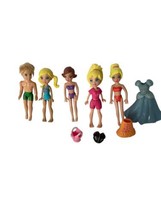 4 Female Polly Pocket Doll 1 Male And Accessories Lot Toy Polly Doll - £18.02 GBP