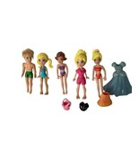 4 Female Polly Pocket Doll 1 Male And Accessories Lot Toy Polly Doll - £17.87 GBP