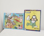 SET of 2 Disney Inlaid Puzzles 1984 Baby Goofy Preschool Jaymar NEW SEAL... - $9.64