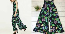 ZARA FAB! PALAZZO FRILLED TROPICAL PRINT PANTS- SMALL - $69.99