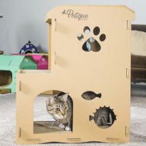 Feline Meow Mansion - Deluxe Cat House - £46.85 GBP