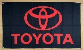 Toyota Car Racing Flag Black 3X5 Ft Polyester Best Flag Collector - £13.45 GBP