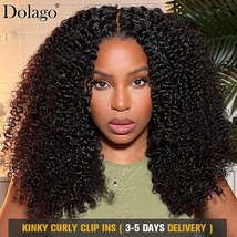 3B 3C Kinky Curly Clip In Hair Extensions Human Hair Afro Kinky Curly Clip Ins B - £41.27 GBP+