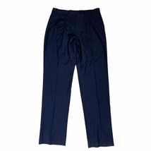 New Izod Dress Pants Navy Blue Size 35 Unfinished Pleated Mens Polyester... - £15.78 GBP