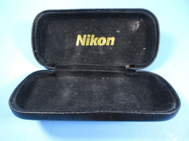 Nikon Hard Clamshell Sunglasses Eyeglasses Case Black Slim Faux Leather Textured - £7.87 GBP