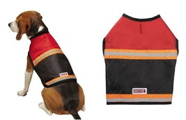 Reflective Dog Safety Vest Red Black Visbile Rugged Outdoor Protection Pick Size - £13.11 GBP