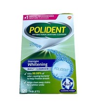 1 Pk ~Polident Overnight Whitening Denture Cleanser Tablets- 120 Count - $15.72