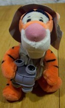 Disney Animal Kingdom Safari Tigger 9&quot; Plush Stuffed Animal Toy - £13.93 GBP