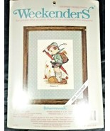 Weekends Hummel &quot;Walking in the Rain  Cross Stitch Kit with Die Cut Mat ... - £14.00 GBP