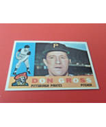 1960  TOPPS    DON  GROSS   # 284   PIRATES      NM /  MINT  OR  BETTER  !! - £32.04 GBP