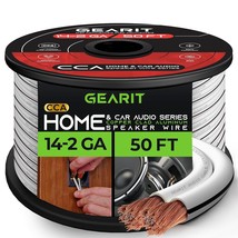 14AWG Speaker Wire, GearIT Pro Series 14 AWG Gauge Speaker Wire Cable (5... - £23.58 GBP