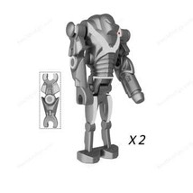 2Pcs Super Battle Droid Commander With Cannon Arm Star Wars Minifigures Worldwid - £13.11 GBP