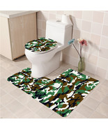 3Pcs/set Army Camuflage 3 Bathroom Toilet Mat Set Anti Slip Bath Mat dec... - $617.91 MXN+