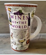 Dunoon Wines of the World Cup Mug Caroline Dadd 6&#39;&#39; Bone China Enthusiasts - £32.60 GBP