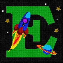 Pepita Needlepoint kit: Letter E Space, 7&quot; x 7&quot; - £40.59 GBP+