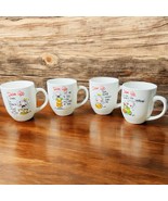 Dear God Mugs Set of 4 Royal Norfolk 16 oz Ceramic Coffee Cups Cute Reli... - $40.57 CAD
