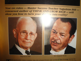 Master Key To Success  Napoleon Hill, W. Clement Stone Wealth Training VHS+DVD - £125.72 GBP