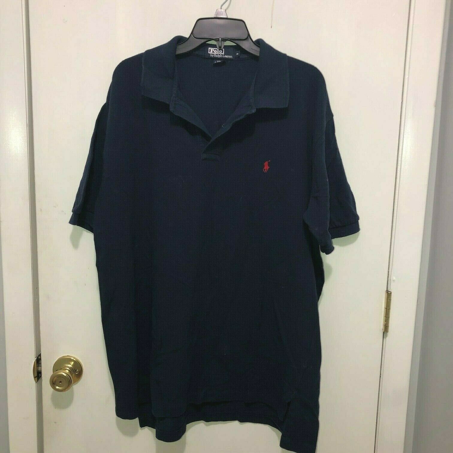 Polo by Ralph Lauren Navy Blue Polo Shirt Mens SZ XL Short Sleeve - $10.88