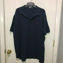 Polo by Ralph Lauren Navy Blue Polo Shirt Mens SZ XL Short Sleeve - £8.55 GBP