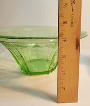 Anchor Hocking Princess Pattern Green Uranium Hat-Shaped Bowl image 9